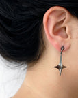 long lis dangle earrings