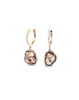 nebula diamond slice dangle earrings