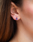 geo tanzanite studs