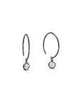 simple white rose cut diamond earrings