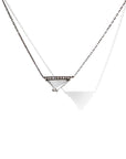 white diamond slice necklace