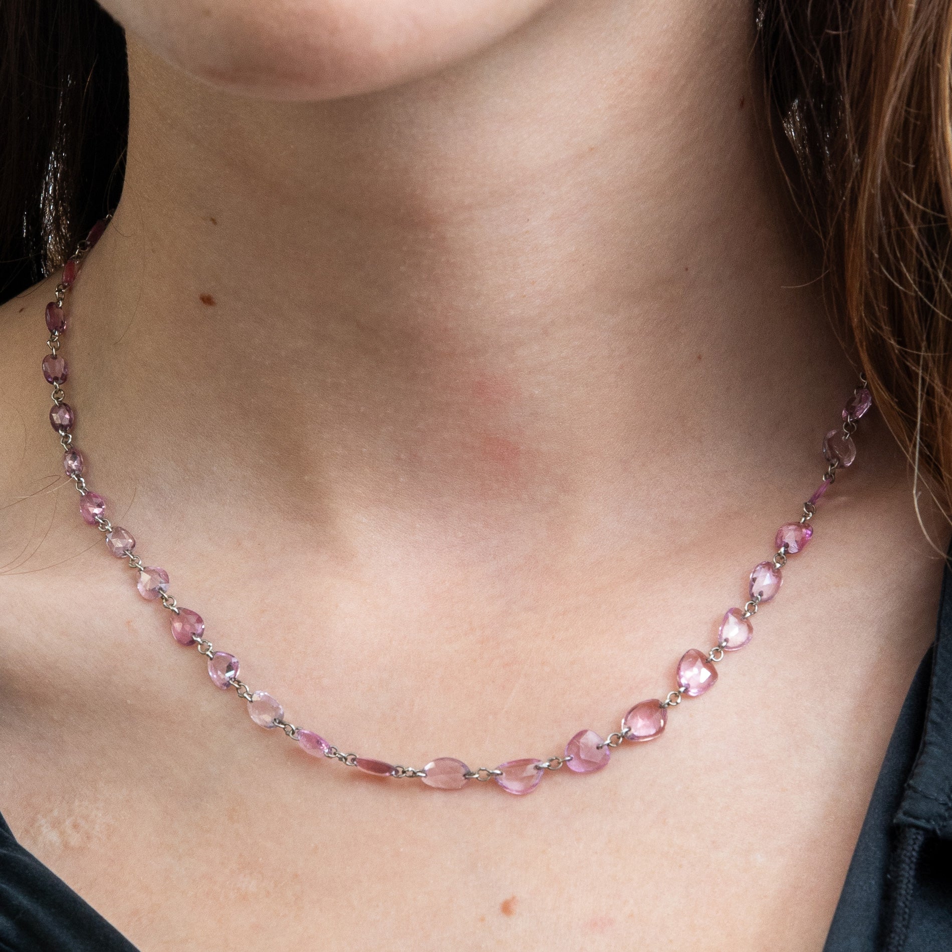 rose-cut pink sapphire chain – Marion Cage