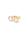 nebula yellow diamond slice cocktail ring