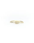 18k yellow gold / bean pavé totem stacking rings