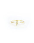 18k yellow gold / spear pavé totem stacking rings