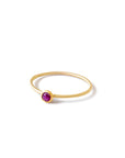 burgundy/0.16ct cabuchon sapphire stacking rings