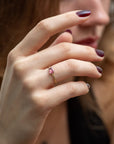 geo cut sapphire stacking ring