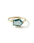 portrait cut sapphire solitaire ring