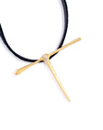 T lettres pendant with pavé diamonds