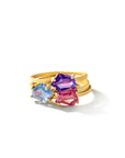 geo cut sapphire stacking ring