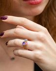 geo cut sapphire stacking ring