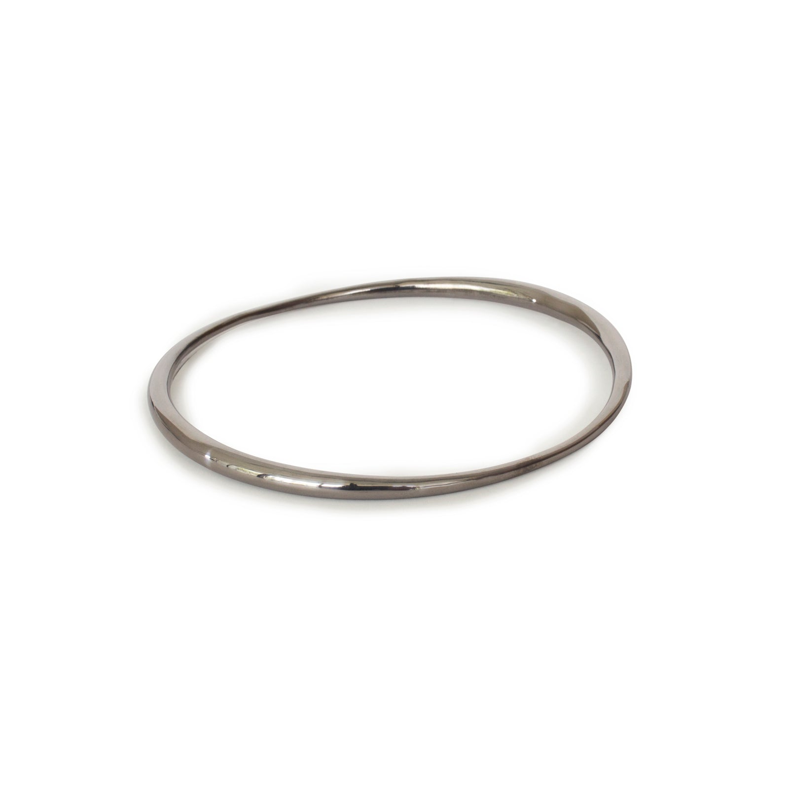sterling silver plated in black rhodium arpent bangle