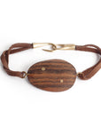 bocote/bronze / S (6") wood totem inlay bracelet