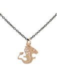 dragon / 14k gold / oxidized silver chinese zodiac charms