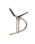 D / 14k yellow gold lettres pendant