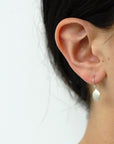 small disc drop earrings