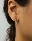 torque pavé dangle earrings