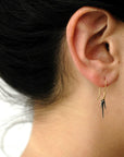 trio point dangle earrings