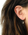 small pod dangle earrings