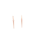 18k rose gold / small mirror point dangle earrings