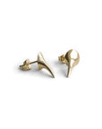 14k yellow gold talon studs