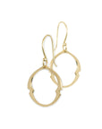 small / 14k yellow gold arabesque oculus earrings