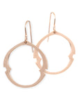 large / 14k rose gold arabesque oculus earrings