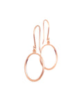 14k rose gold / small "o" drop earrings