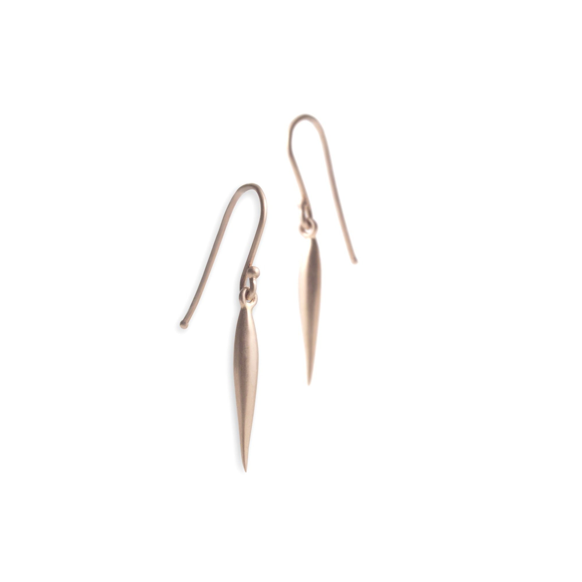 14k rose gold - small swell dangle earrings