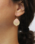 layered lotus petal earrings