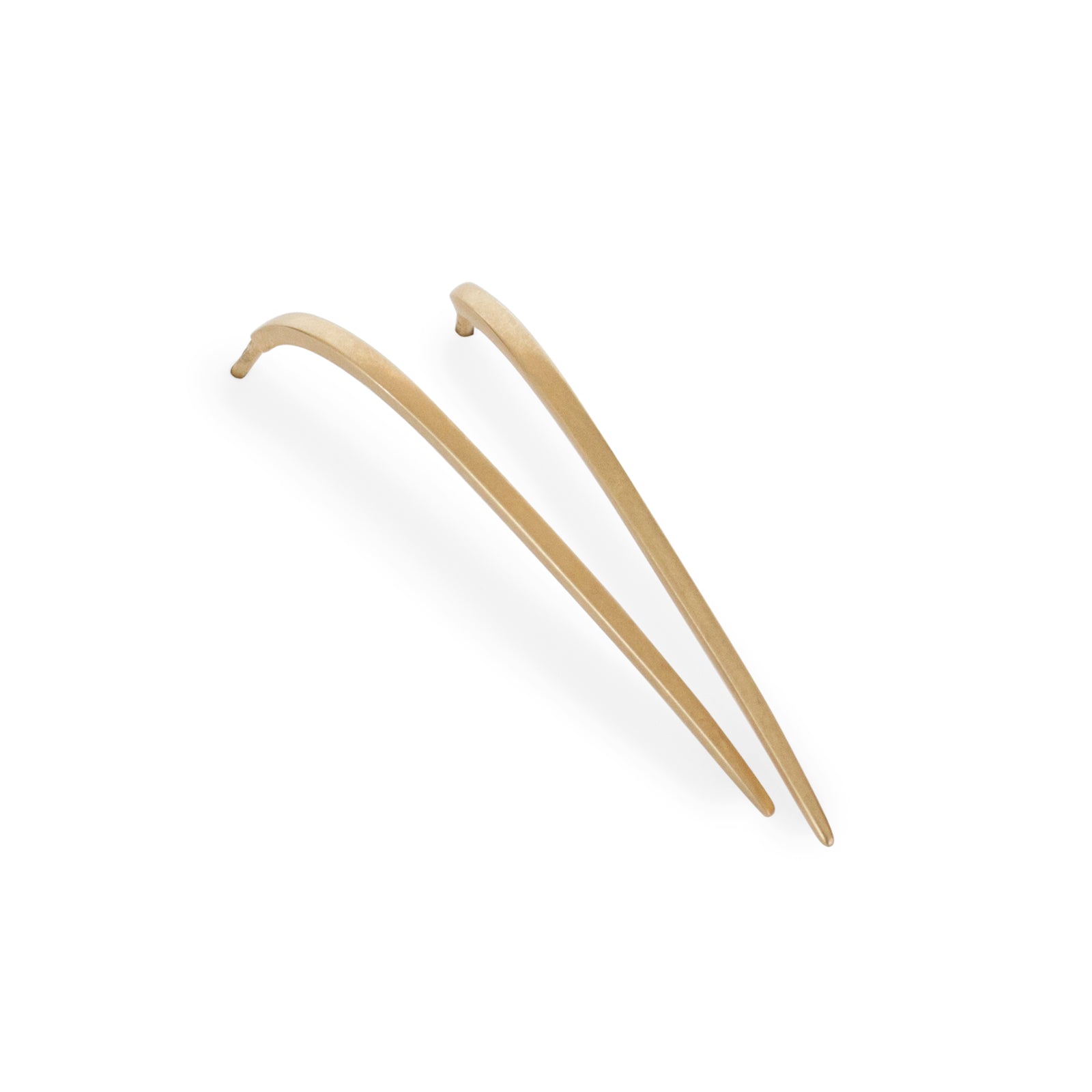 14k yellow gold curved stake studs
