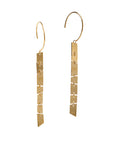 medium faceted link earrings