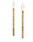 long faceted link earrings