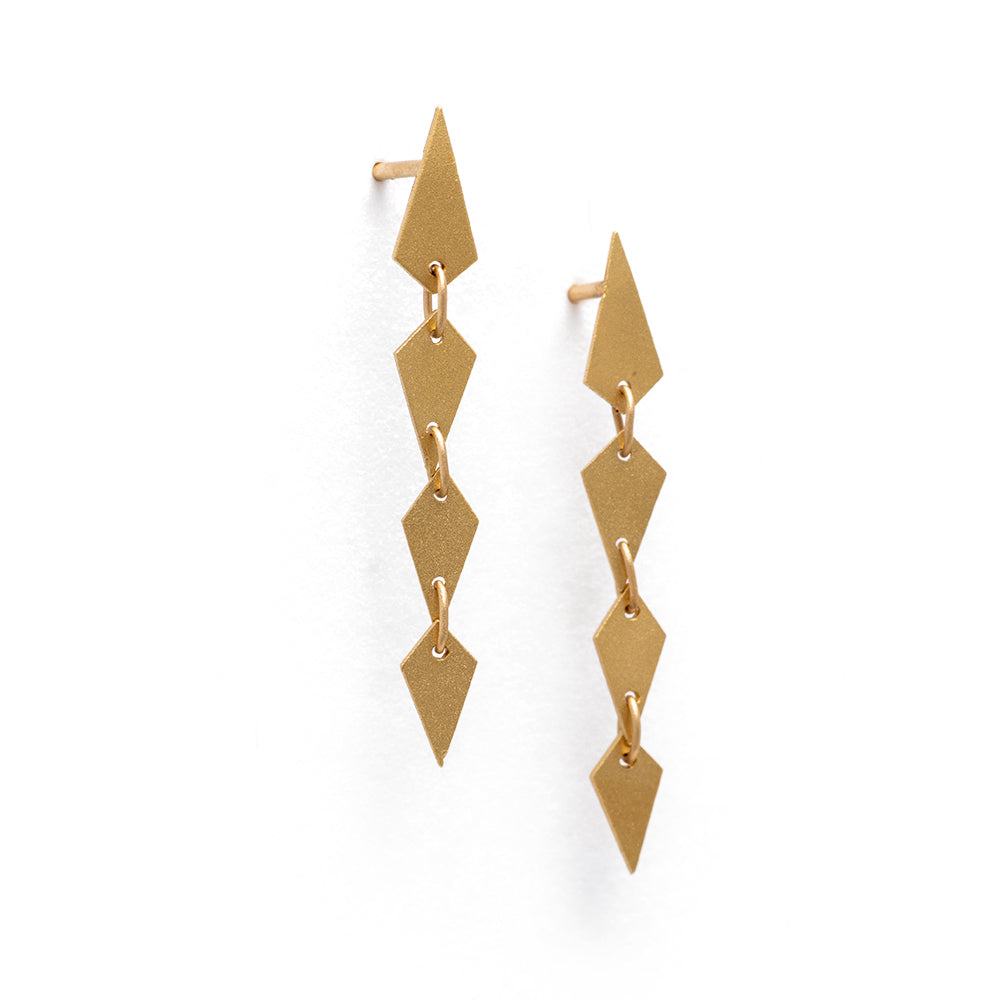  pyramid dangle earrings