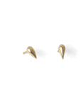 14k yellow gold pod studs