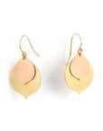layered lotus petal earrings