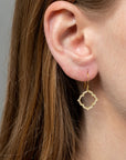 pavé clover earrings