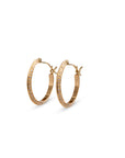 14k yellow gold with white diamonds / medium sarah diamond hoops