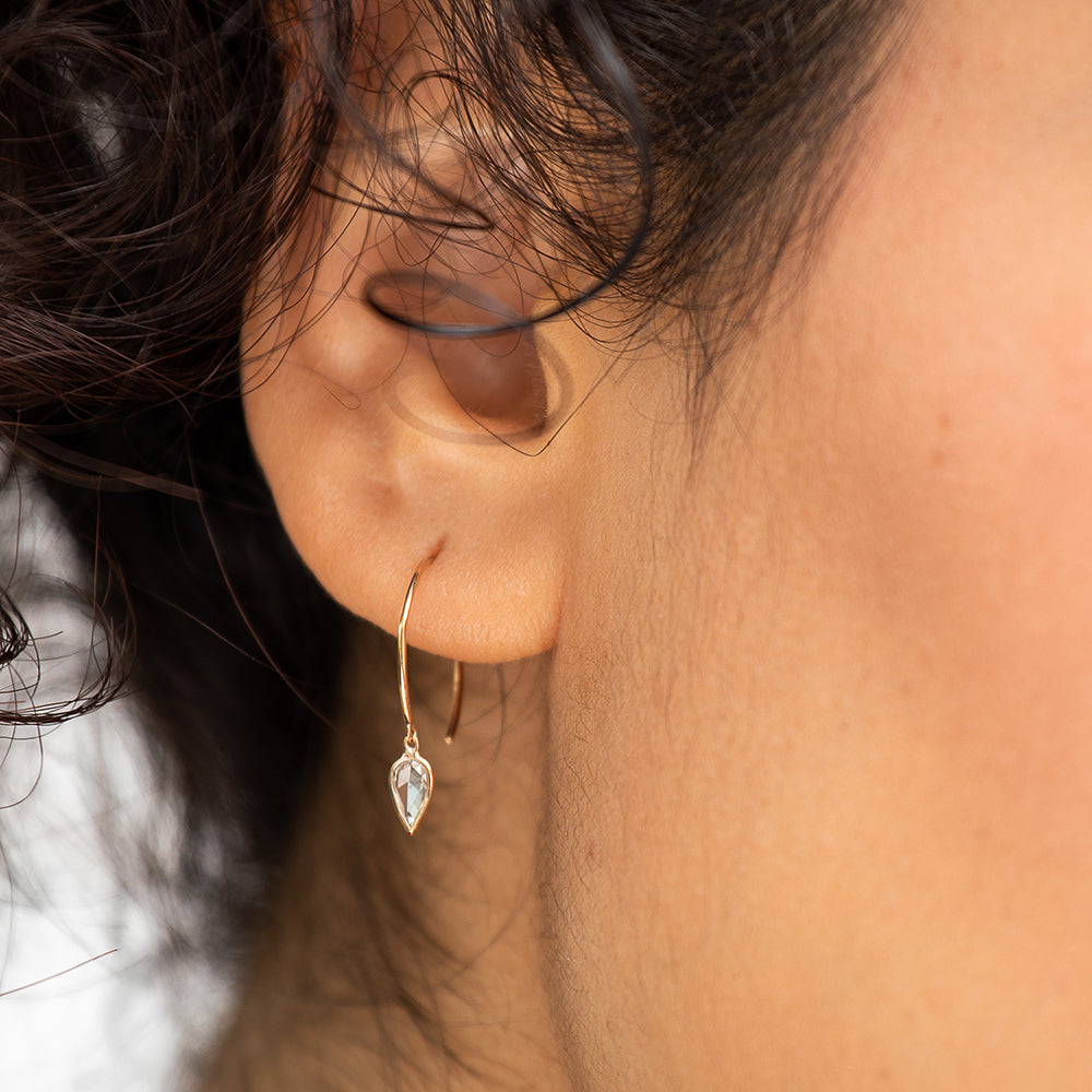  simple pear diamond earrings