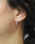 mirror spinel dangle earrings