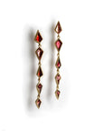 18k yellow gold with spinel stone spinel cascade earrings