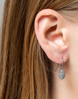 pavé egg drop earrings