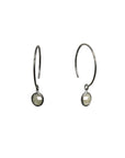 simple gray diamond earrings