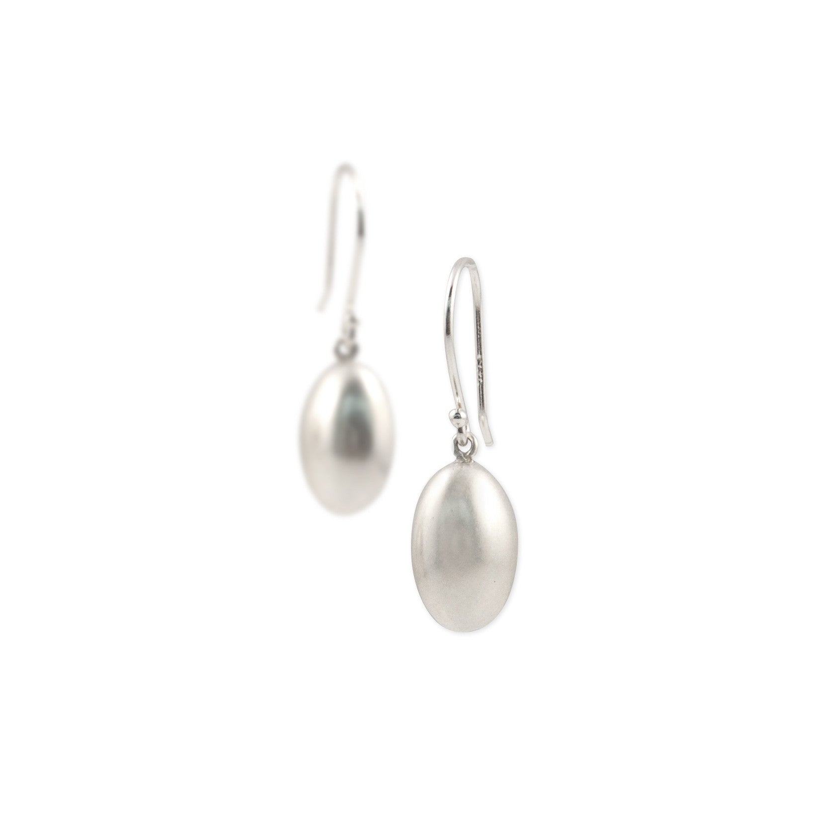sterling silver egg drop earrings