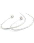 sterling silver drawn hoop earrings