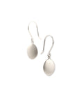 sterling silver small disc drop earrings