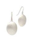 sterling silver large disc drop earrings