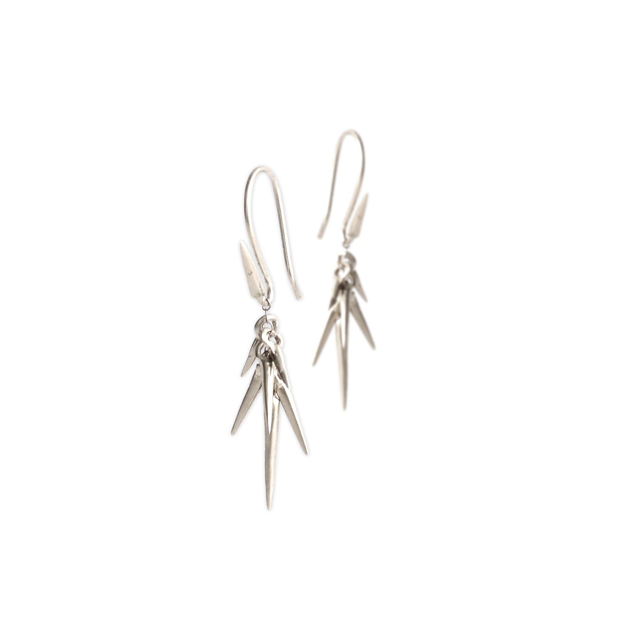 sterling silver - small small point cluster earrings