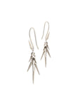 sterling silver - small small point cluster earrings