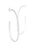 sterling silver oval sliver hoops